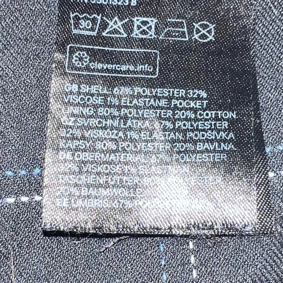 H&M,10, high waist flare leg, relax black w/blue white check, pocketed trouser - Picture 7 of 8